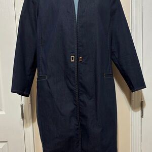 Chico's Midnight Blue Long Jean Coat